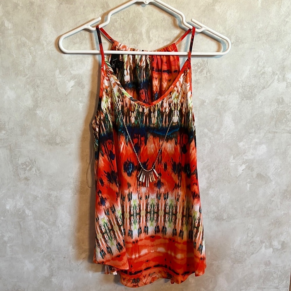 NWT BCX brand tank with attached necklace purchased from Macys size medium